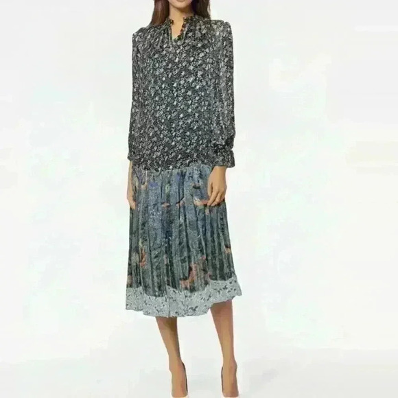 Code X Mode Floral Long Sleeve Chiffon Dress Size XS - Picture 14 of 14